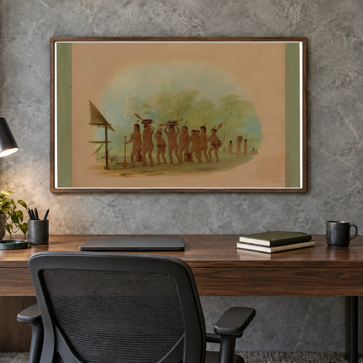 Return From A Turtle Hunt Connibo 1965.16.275 — Famous Paintings shown in a styled interior