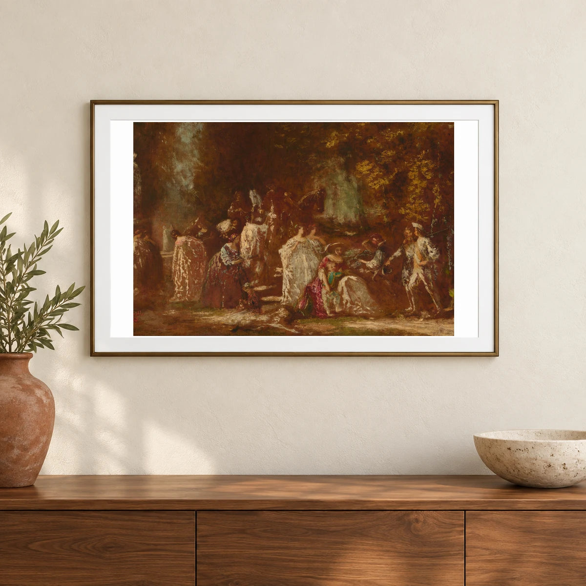 Return From The Hunt 2015.19.32 — Famous Paintings shown in a styled interior