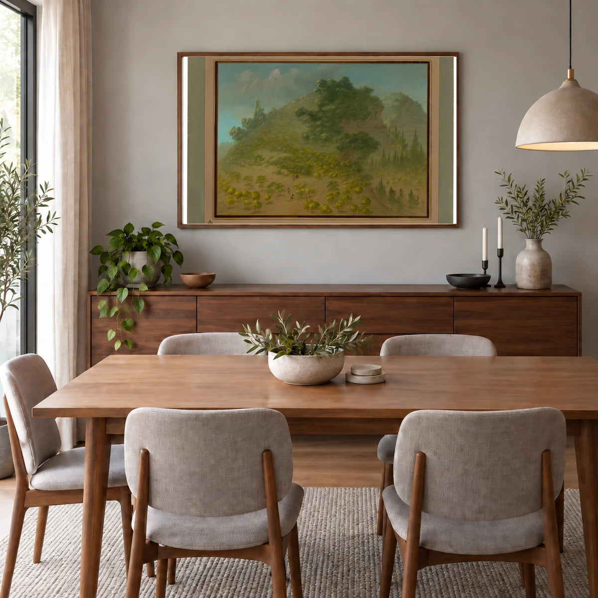 Rhododendron Mountain 1965.16.273 — Famous Paintings shown in a styled interior