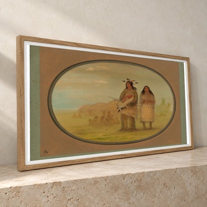 Riccarree Chief And His Wife 1965.16.78 — Famous Paintings famous paintings print by SaamCrafts