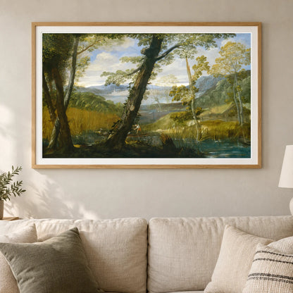River Landscape 1952.5.58 — Famous Paintings shown in a styled interior