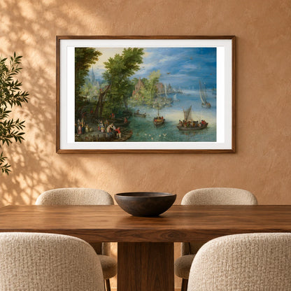 River Landscape 2000.4.1 — Famous Paintings shown in a styled interior