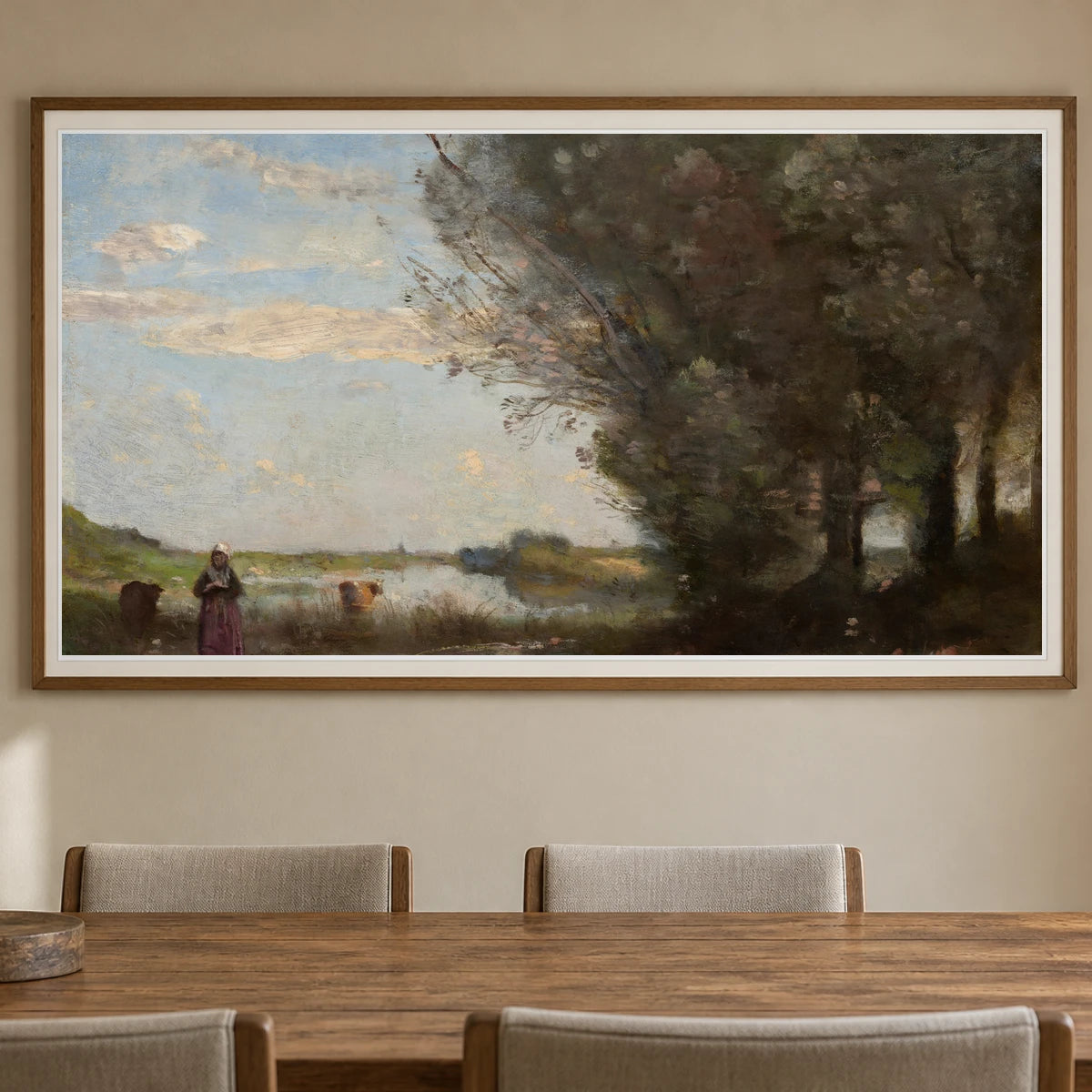 River View 1949.1.2 — Famous Paintings shown in a styled interior