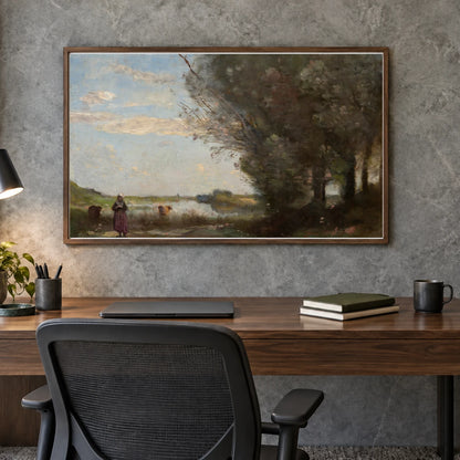 River View 1949.1.2 — Famous Paintings shown in a styled interior