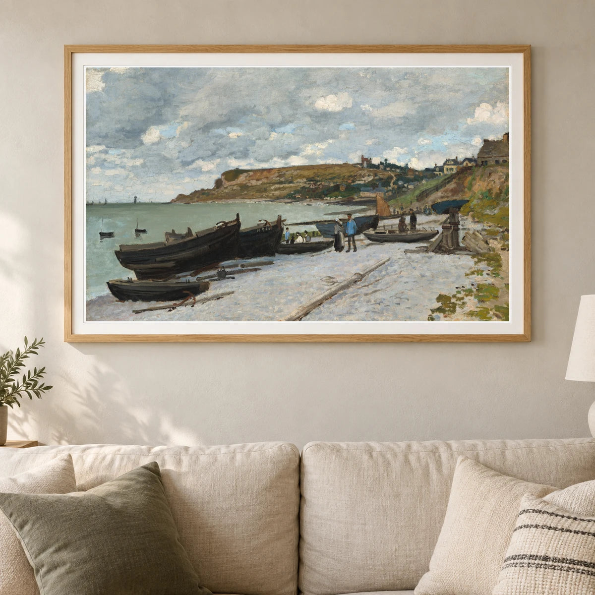 Sainte Adresse 1990.59.1 — Famous Paintings shown in a styled interior