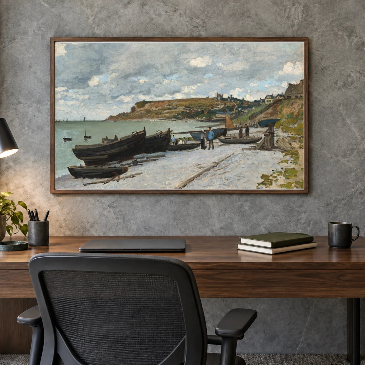 Sainte Adresse 1990.59.1 — Famous Paintings shown in a styled interior