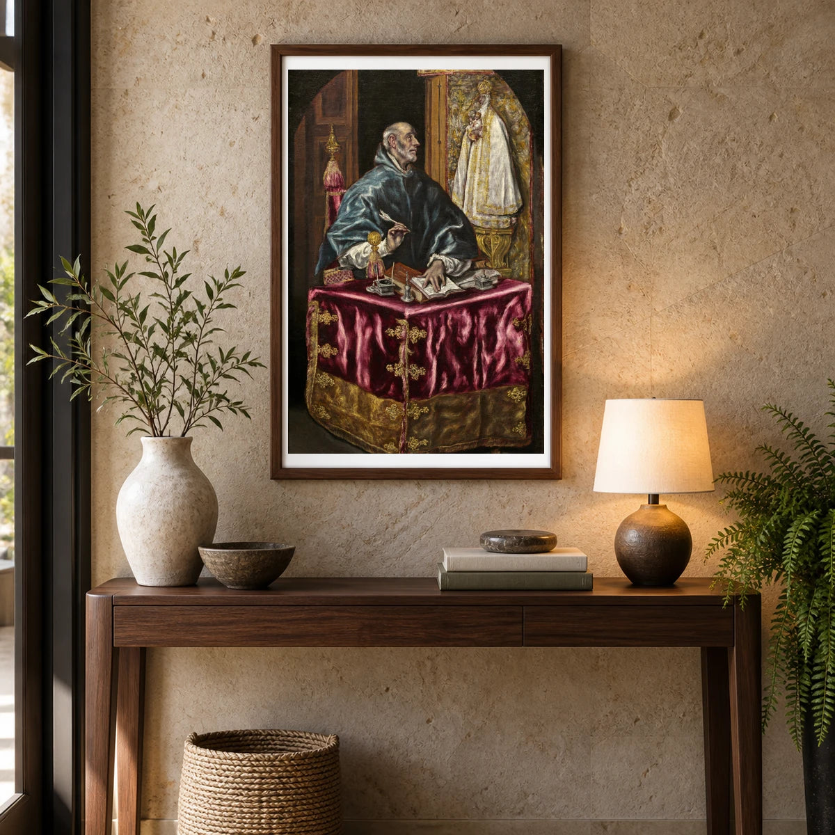Saint Ildefonso 1937.1.83 — Famous Paintings shown in a styled interior