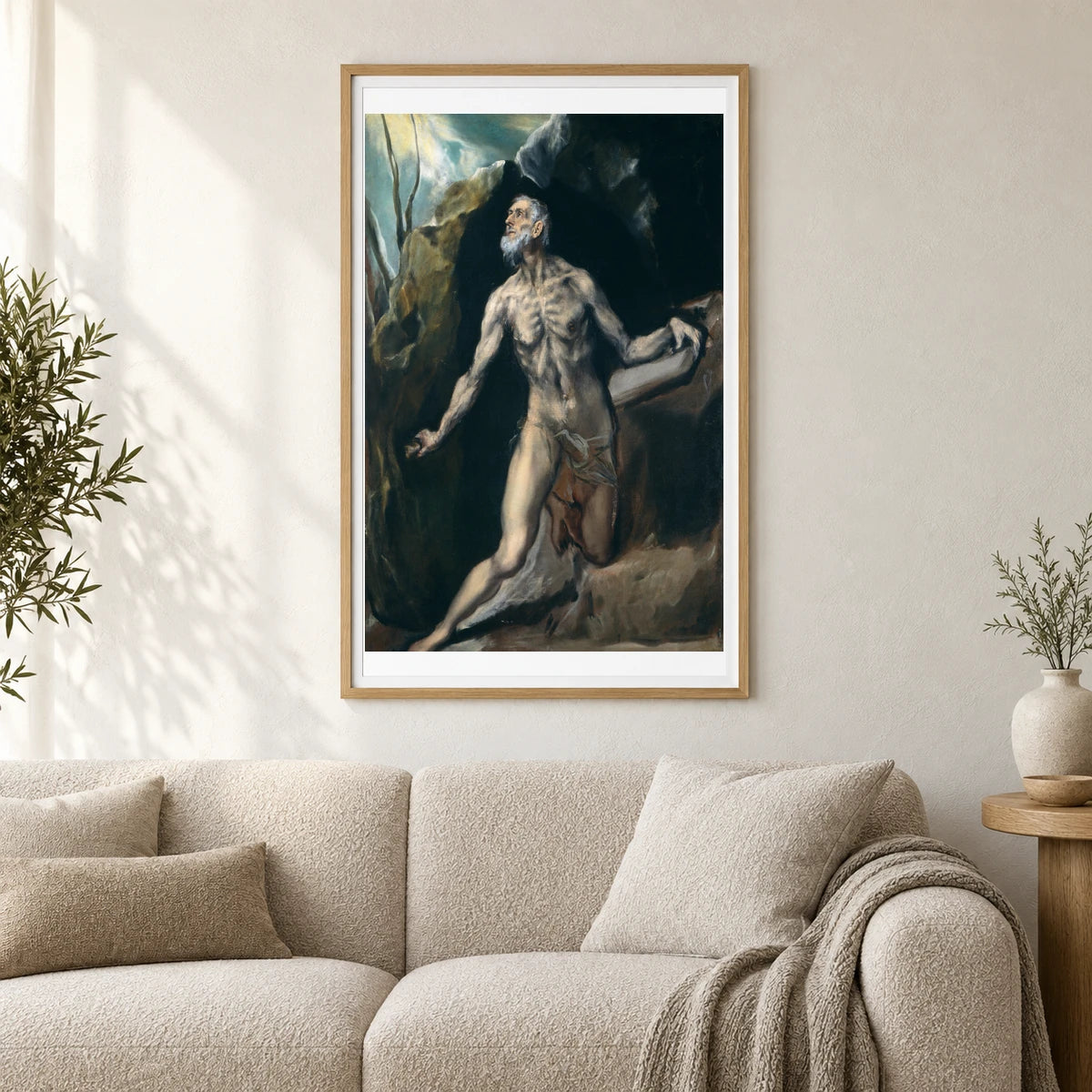 Saint Jerome 1943.7.6 — Famous Paintings shown in a styled interior
