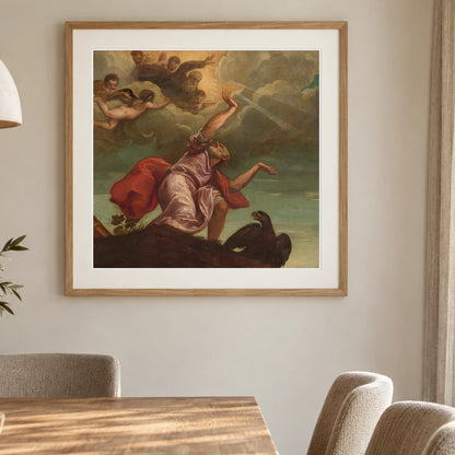 Saint John The Evangelist On Patmos 1957.14.6 — Famous Paintings shown in a styled interior