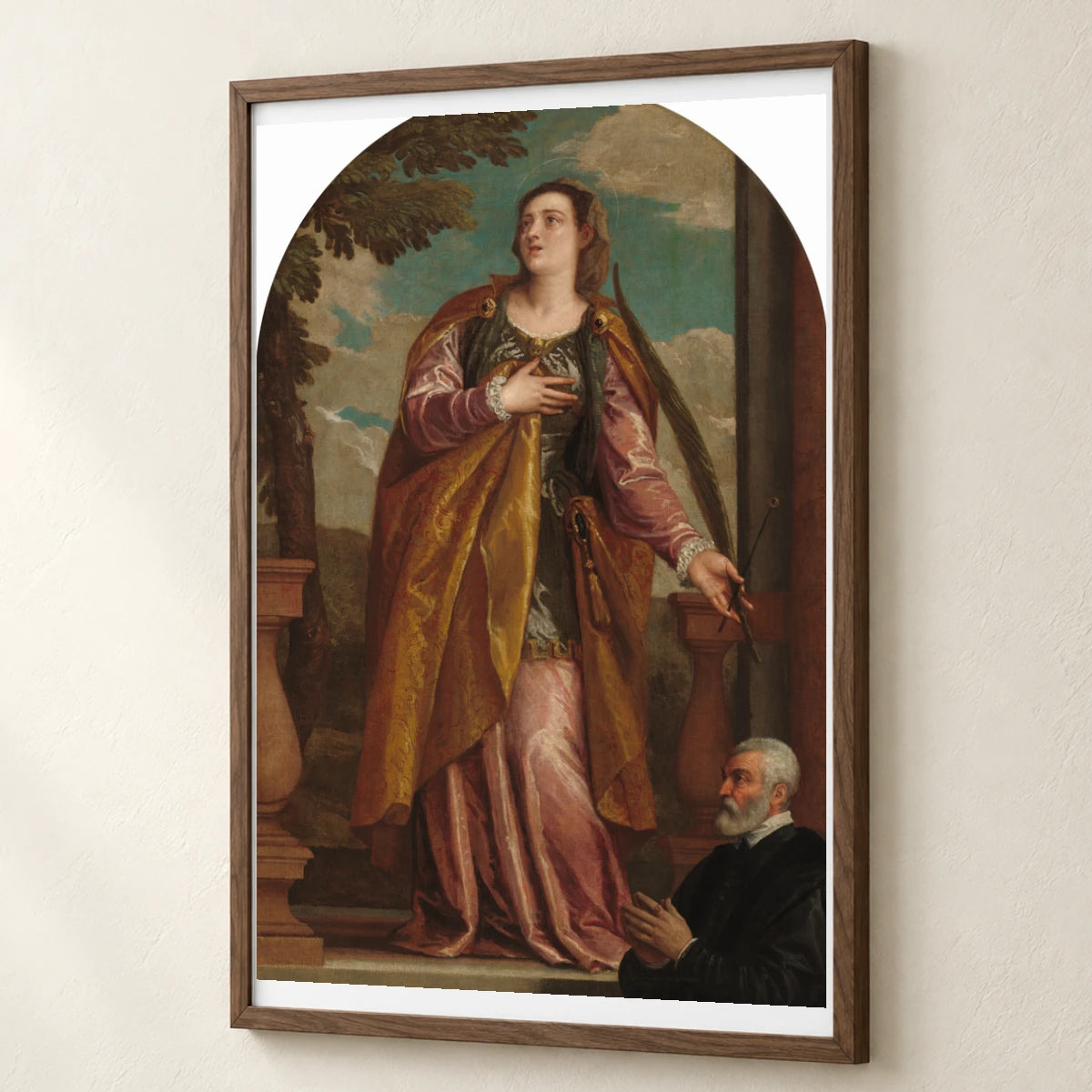 Saint Lucy And A Donor 1961.9.48 — Famous Paintings famous paintings print by SaamCrafts