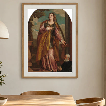 Saint Lucy And A Donor 1961.9.48 — Famous Paintings shown in a styled interior