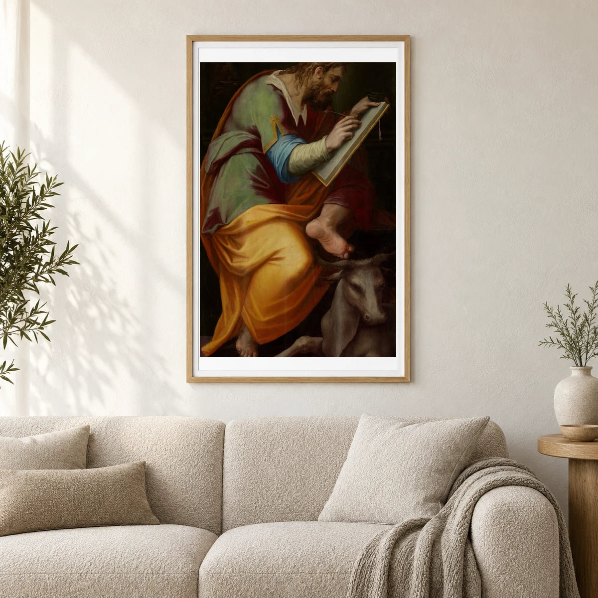 Saint Luke 2012.79.2 — Famous Paintings shown in a styled interior