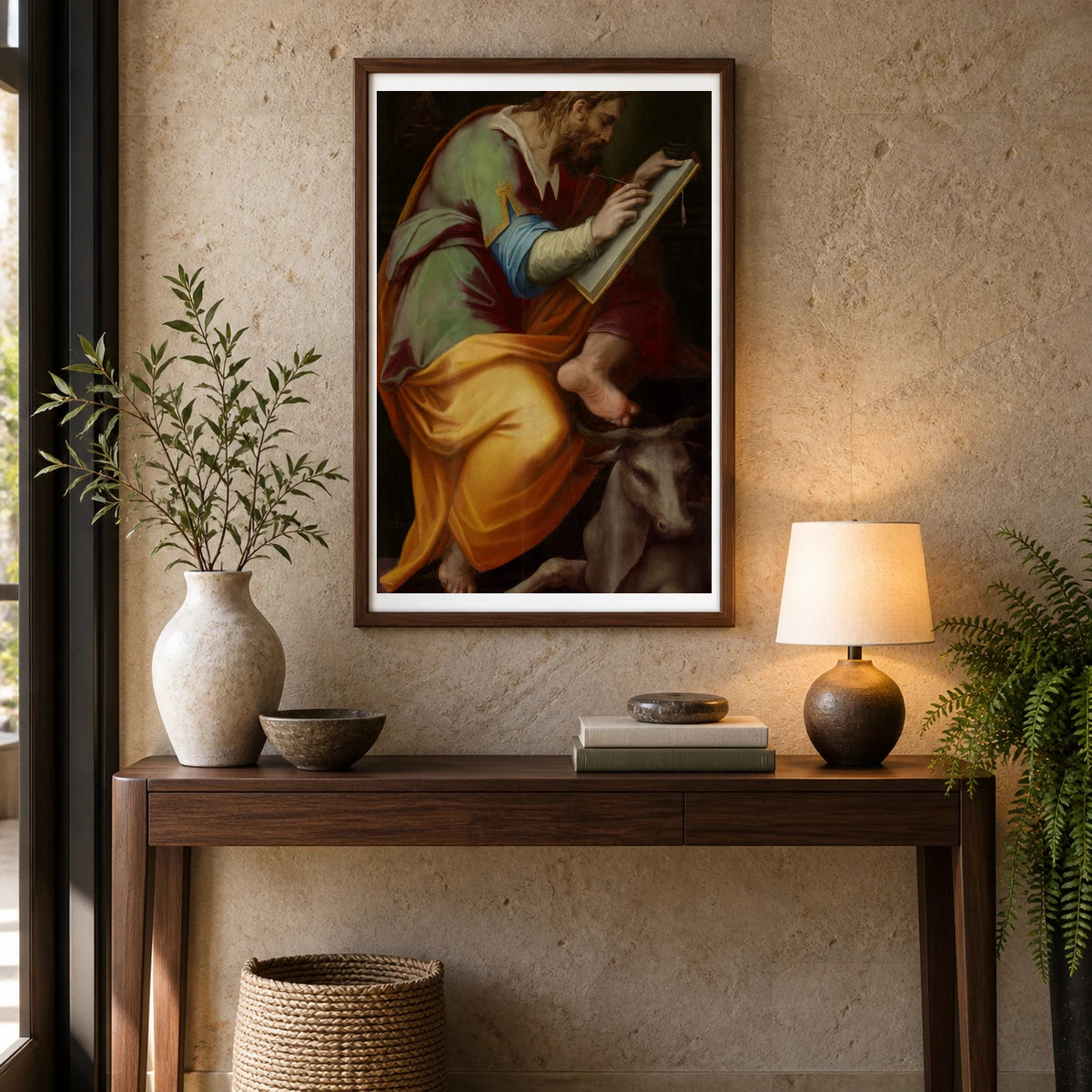 Saint Luke 2012.79.2 — Famous Paintings shown in a styled interior