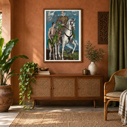 Saint Martin And The Beggar 1937.1.84 — Famous Paintings shown in a styled interior