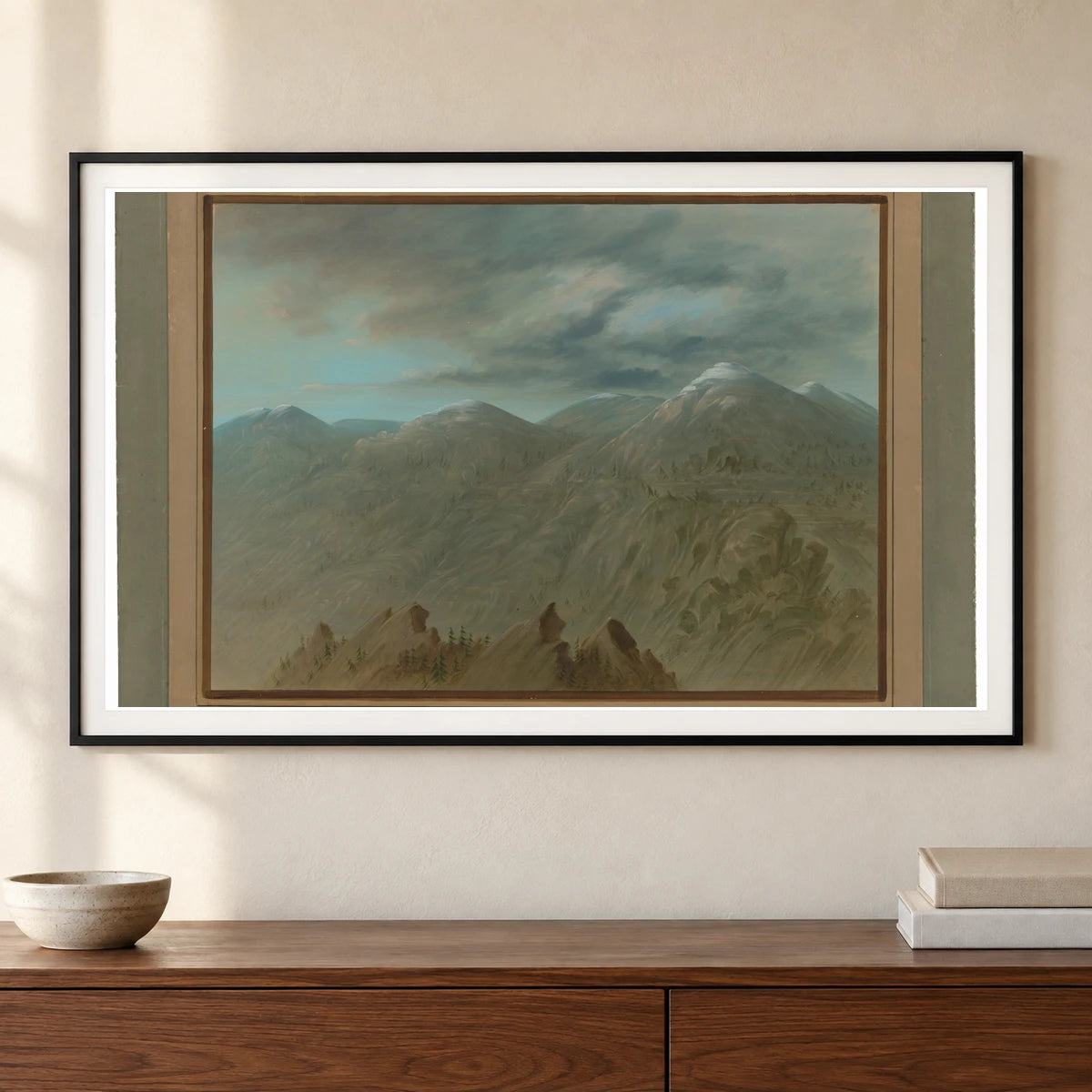 Salmon River Mountains 1965.16.201 — Famous Paintings shown in a styled interior