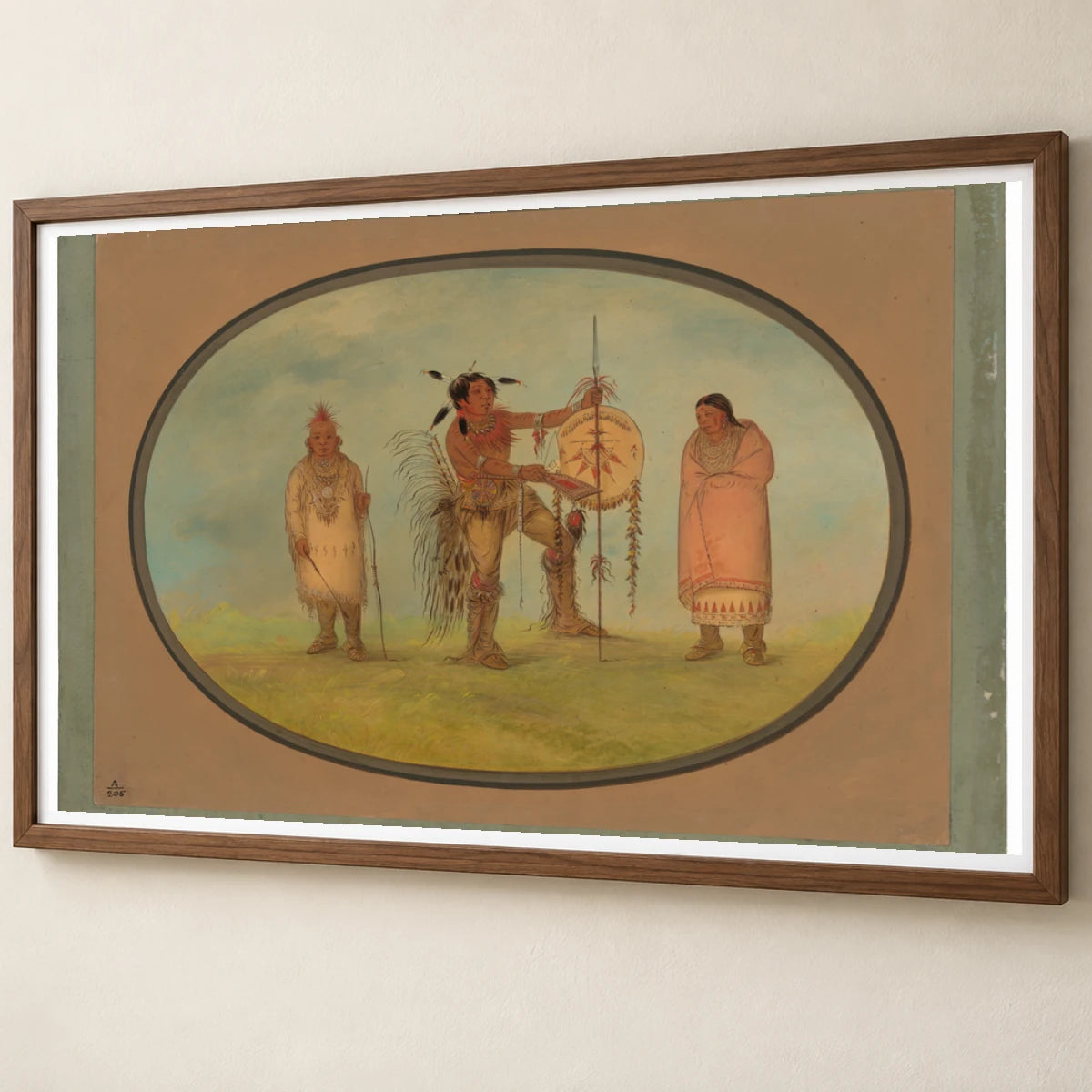 Saukie Warrior, His Wife, And A Boy 1965.16.94 — Famous Paintings famous paintings print by SaamCrafts