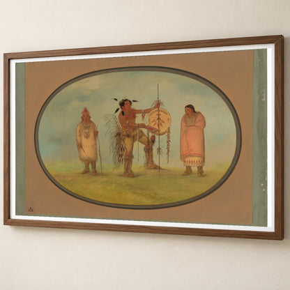 Saukie Warrior, His Wife, And A Boy 1965.16.94 — Famous Paintings famous paintings print by SaamCrafts