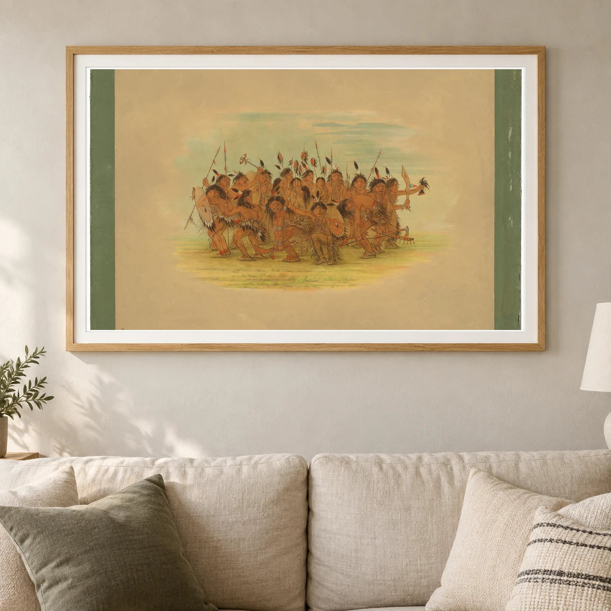 Scalp Dance Sioux 1965.16.5 — Famous Paintings shown in a styled interior