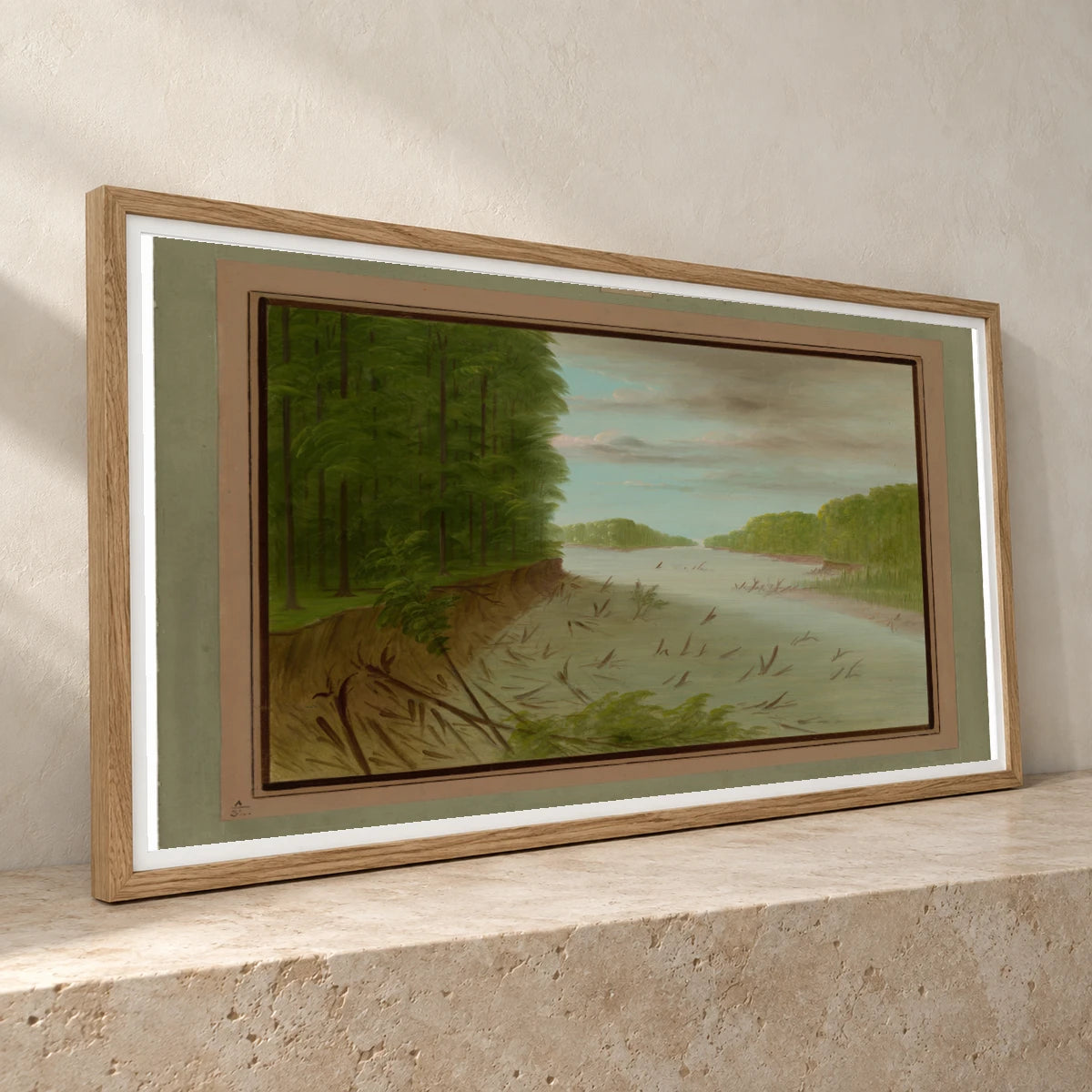 Scene From The Lower Mississippi 1965.16.196 — Famous Paintings famous paintings print by SaamCrafts