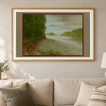 Scene From The Lower Mississippi 1965.16.196 — Famous Paintings shown in a styled interior