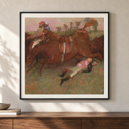 Scene From The Steeplechase The Fallen Jockey 1999.79.10 — Famous Paintings shown in a styled interior