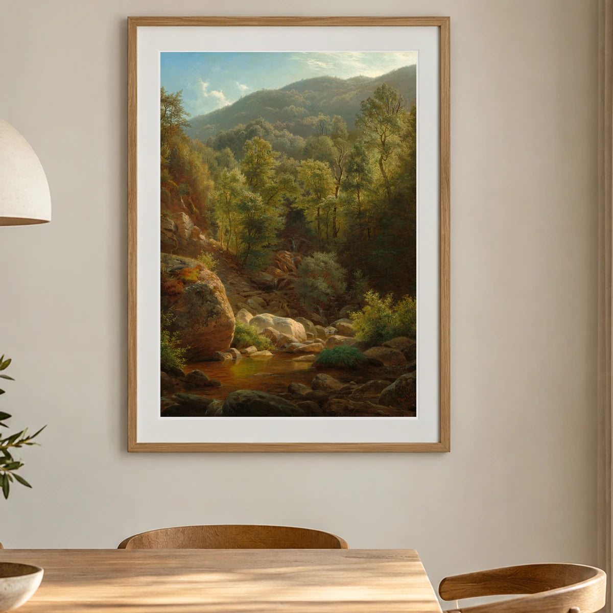 Scene In The Catskills 2014.136.108 — Famous Paintings shown in a styled interior