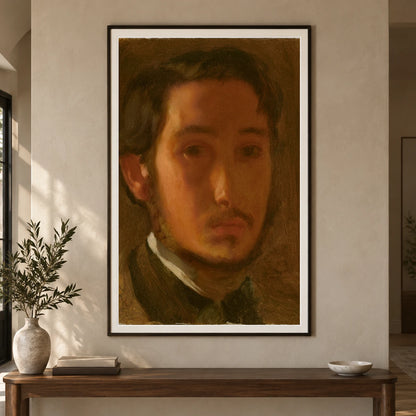 Self Portrait With White Collar 1995.47.7 — Famous Paintings shown in a styled interior