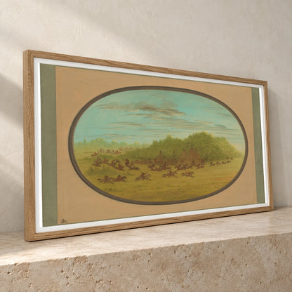 Sham Fight Of The Camanchees 1965.16.50 — Famous Paintings famous paintings print by SaamCrafts