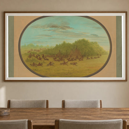 Sham Fight Of The Camanchees 1965.16.50 — Famous Paintings shown in a styled interior