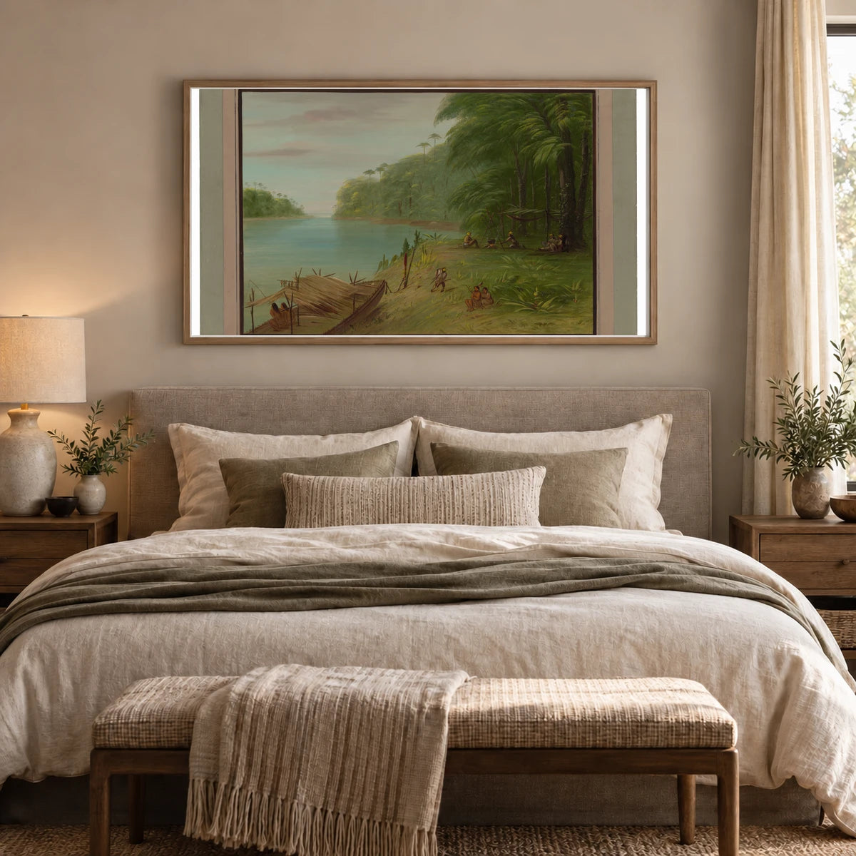 Shore Of The Essequibo 1965.16.263 — Famous Paintings shown in a styled interior