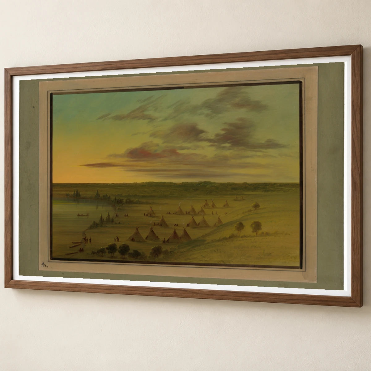 Sioux Village Lac Du Cygne 1965.16.14 — Famous Paintings famous paintings print by SaamCrafts
