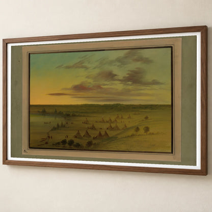 Sioux Village Lac Du Cygne 1965.16.14 — Famous Paintings famous paintings print by SaamCrafts