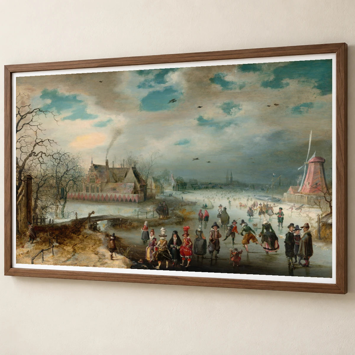 Skating On The Frozen Amstel River 2010.20.1 — Famous Paintings famous paintings print by SaamCrafts