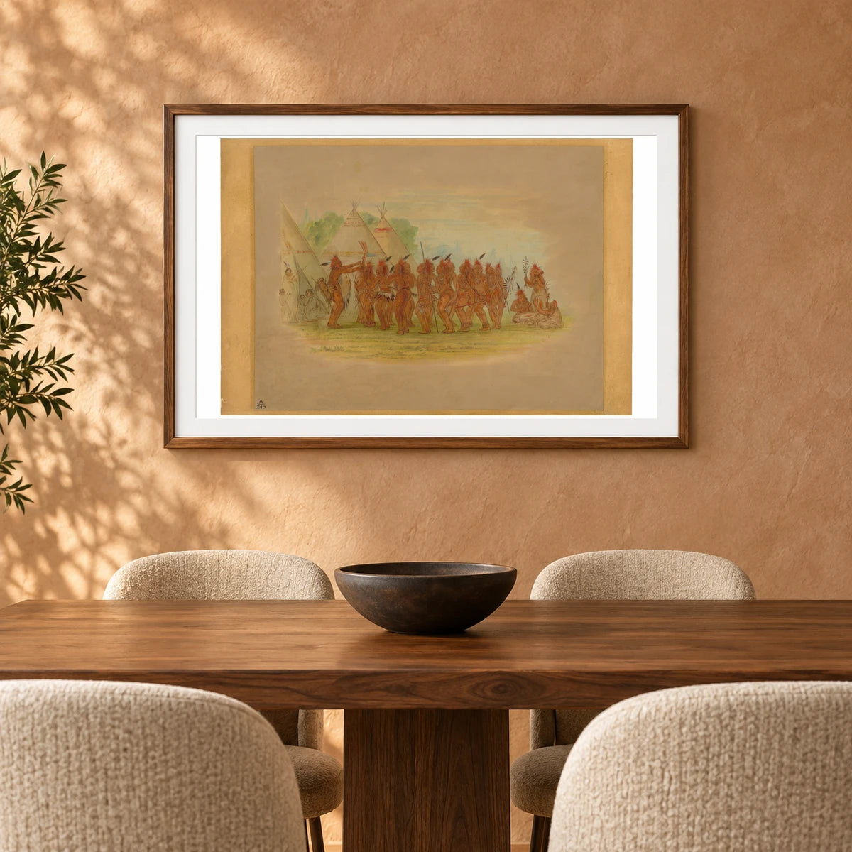 Slaves Dance Saukie 1965.16.131 — Famous Paintings shown in a styled interior