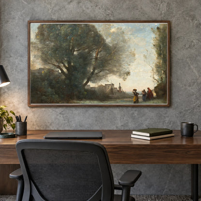 Souvenir Of Terracina 2014.136.26 — Famous Paintings shown in a styled interior