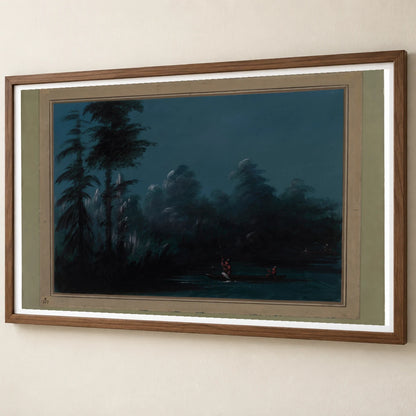 Spearing By Moonlight Chaco 1965.16.277 — Famous Paintings famous paintings print by SaamCrafts