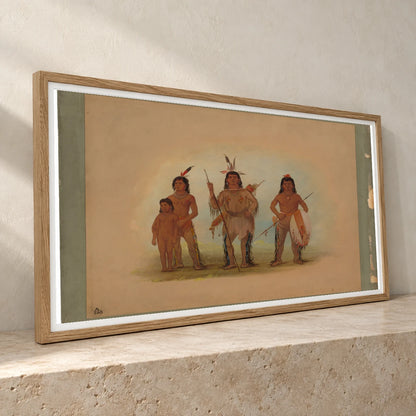Spokan Chief, Two Warriors, And A Boy 1965.16.163 — Famous Paintings famous paintings print by SaamCrafts