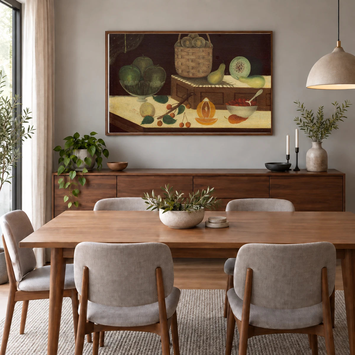 Still Life Of Fruit 1967.20.6 — Famous Paintings shown in a styled interior