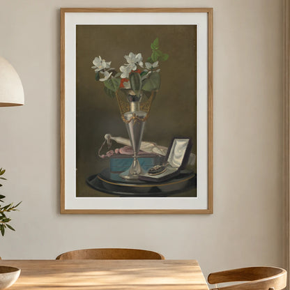 Still Life With Fan And Pendant 2004.165.3 — Famous Paintings shown in a styled interior