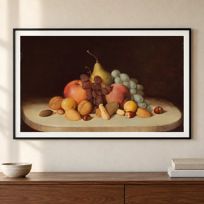 Still Life With Fruit And Nuts 2011.98.1 — Famous Paintings shown in a styled interior