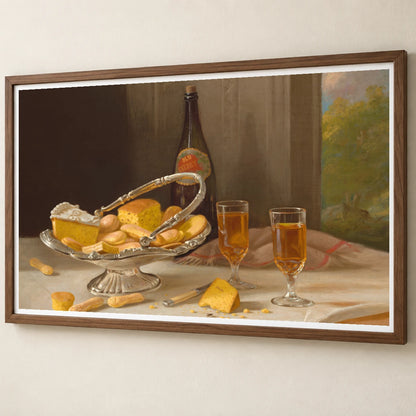Still Life With Silver Cake Basket 2014.136.76 — Famous Paintings famous paintings print by SaamCrafts