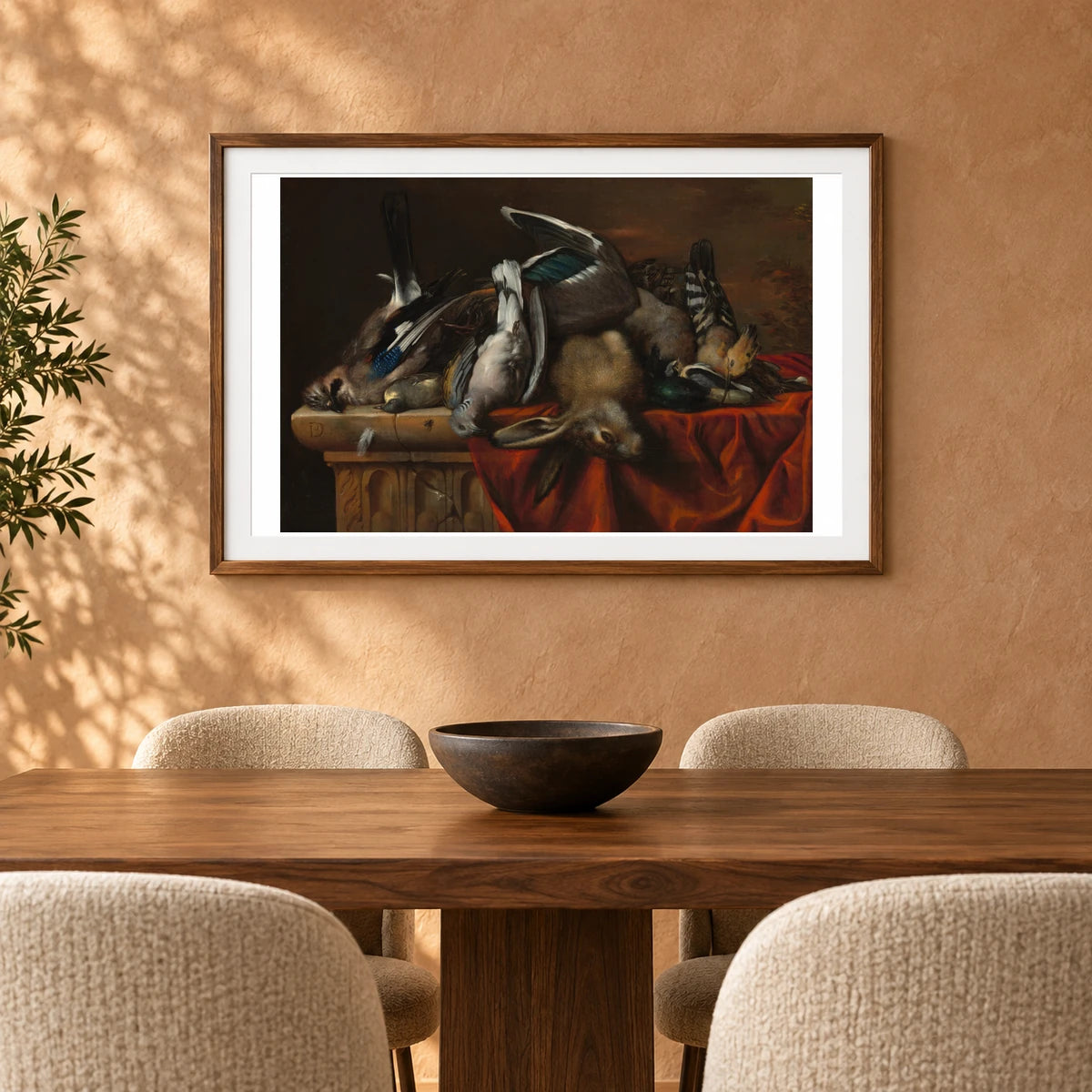 Still Life With Trophies Of The Hunt 2017.159.1 — Famous Paintings shown in a styled interior