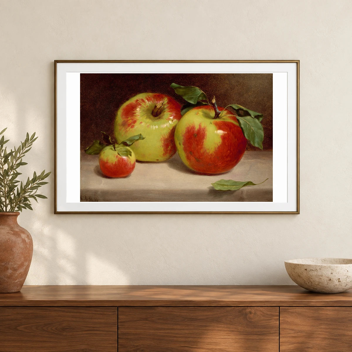 Study Of Apples From Nature 2018.44.15 — Famous Paintings shown in a styled interior