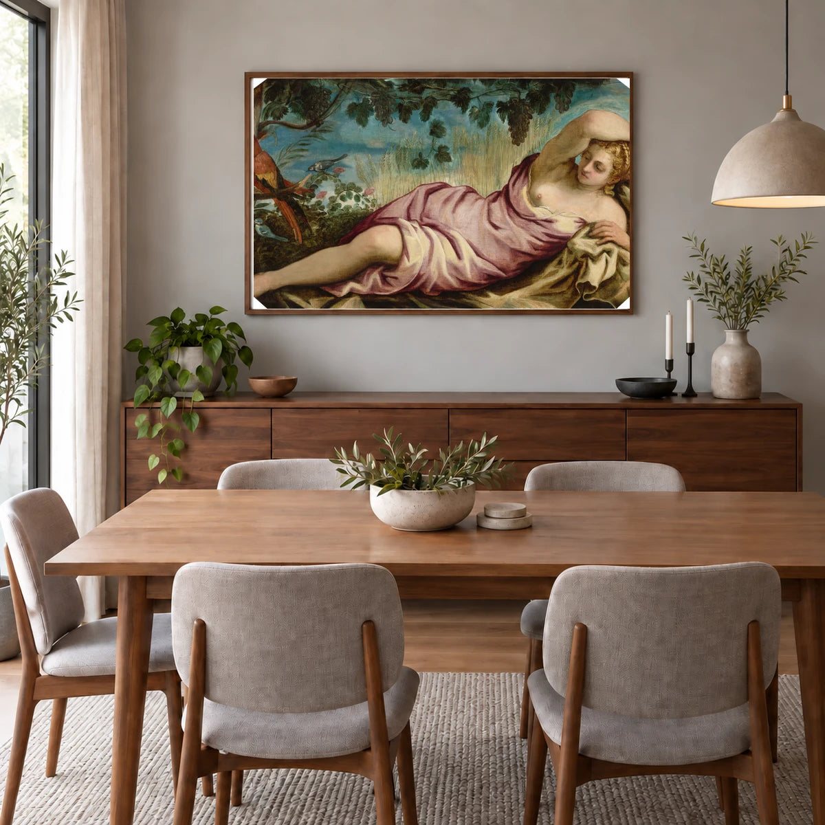 Summer 1961.9.90 — Famous Paintings shown in a styled interior