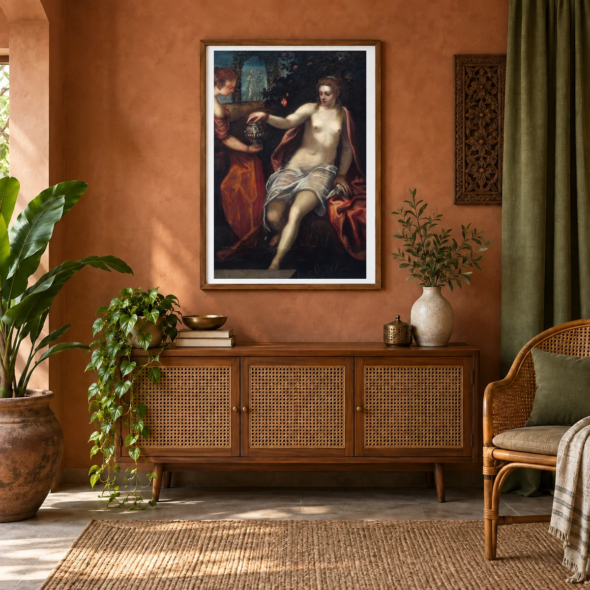 Susanna 1939.1.231 — Famous Paintings shown in a styled interior