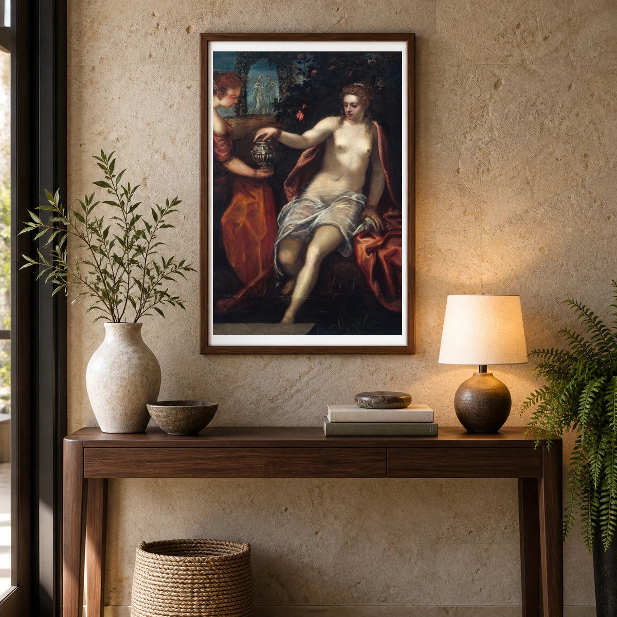Susanna 1939.1.231 — Famous Paintings shown in a styled interior