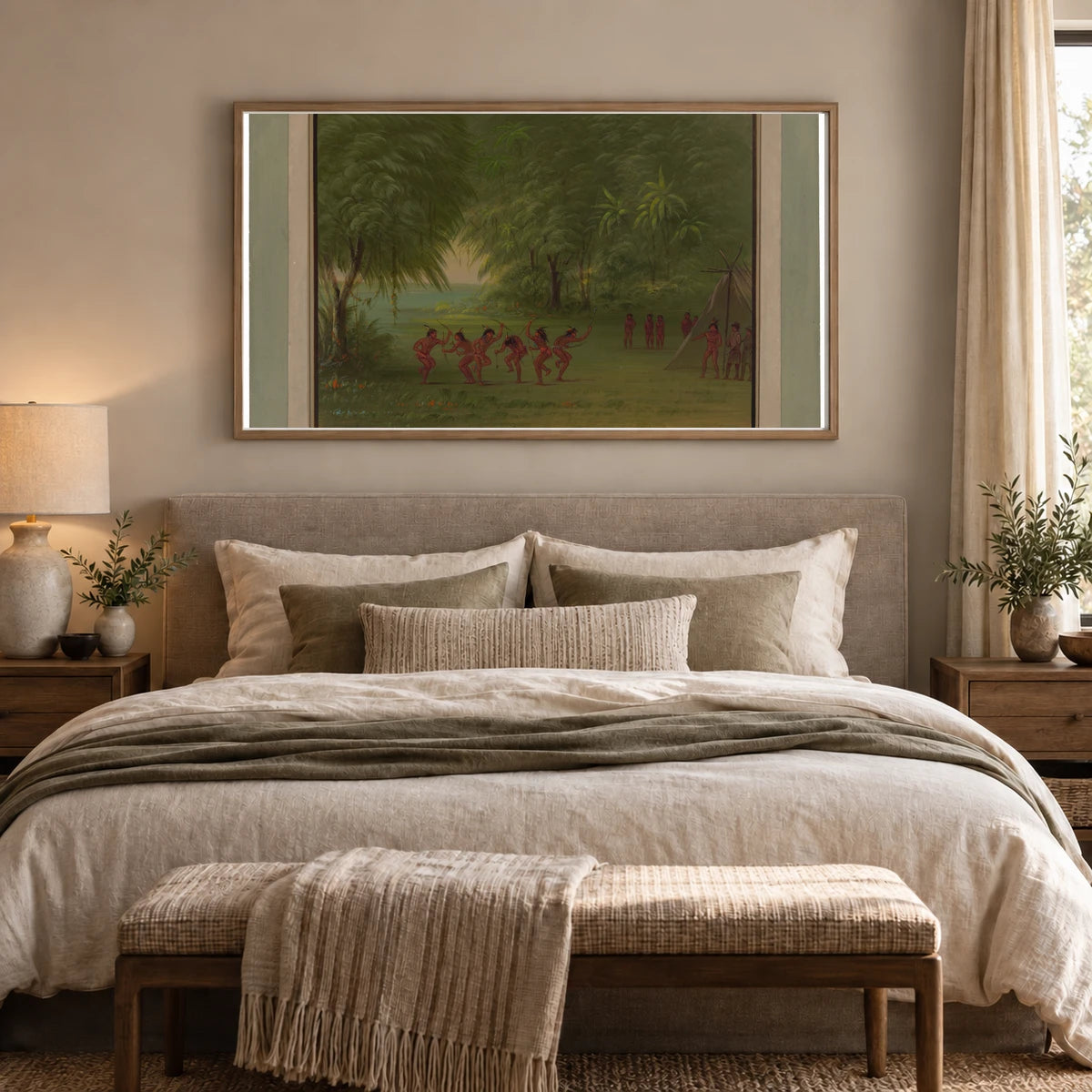 Tapuya Encampment 1965.16.286 — Famous Paintings shown in a styled interior