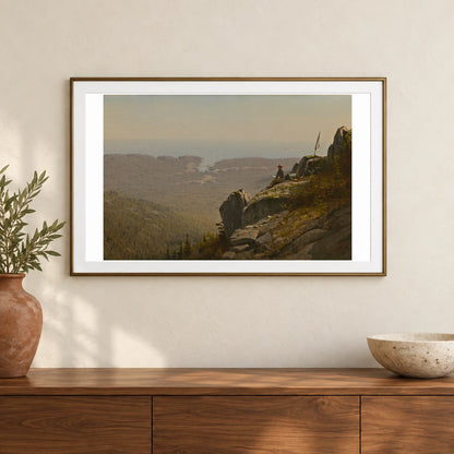 The Artist Sketching At Mount Desert, Maine 2004.99.1 — Famous Paintings shown in a styled interior