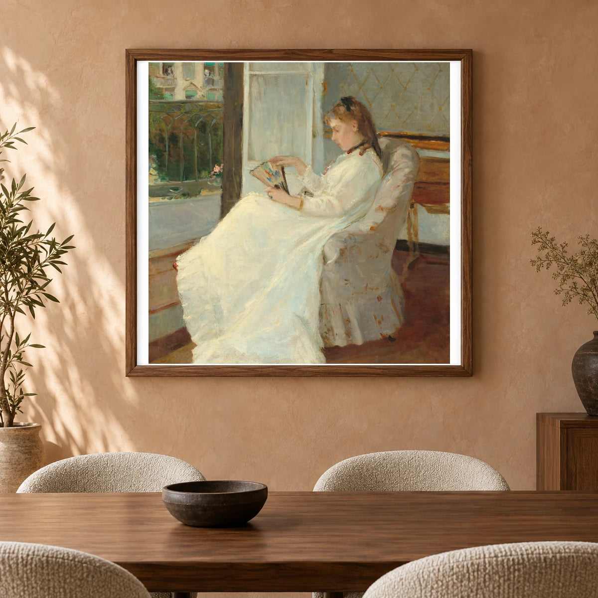 The Artist S Sister At A Window 1970.17.47 — Famous Paintings shown in a styled interior