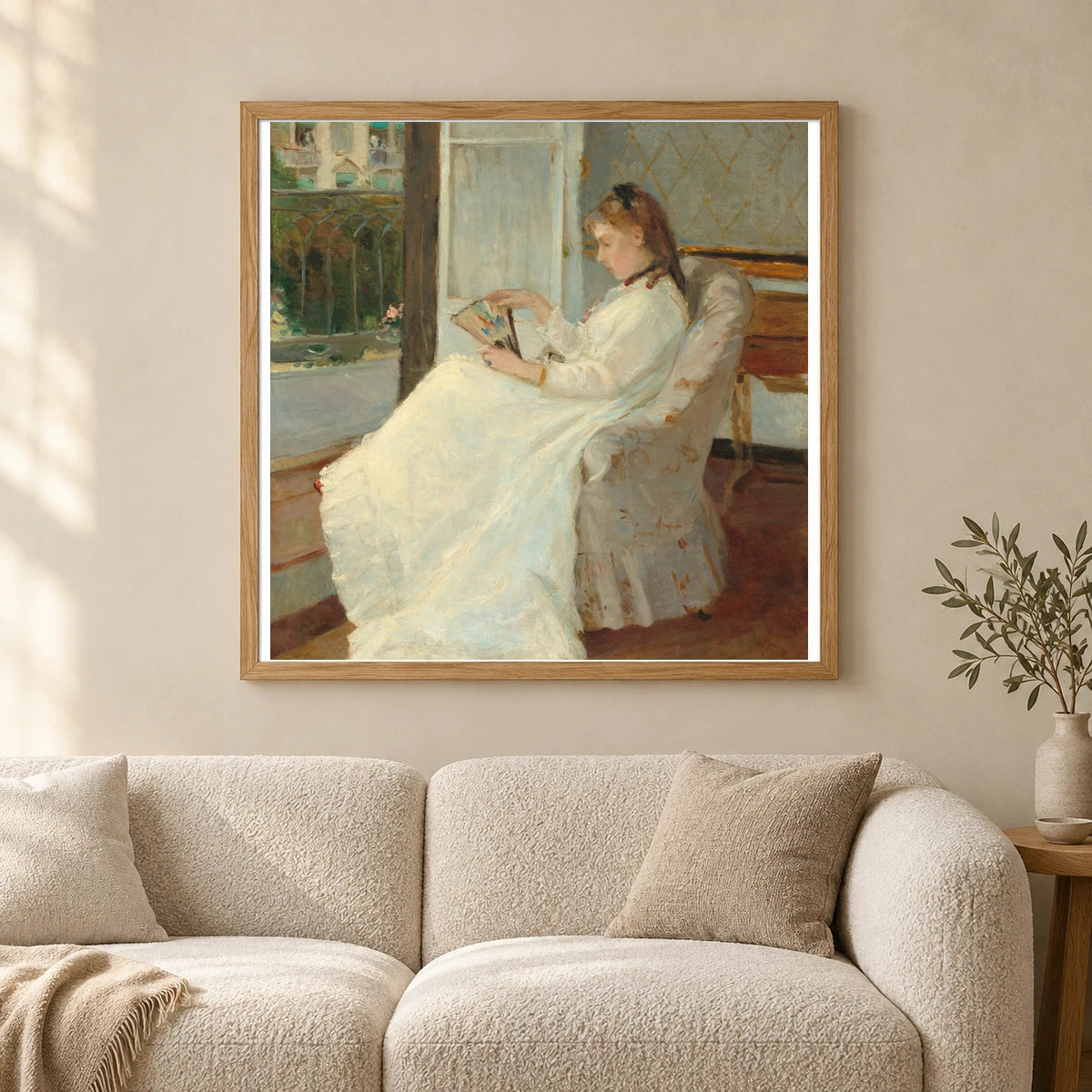 The Artist S Sister At A Window 1970.17.47 — Famous Paintings shown in a styled interior